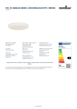 Nordlux LED Deckenleuchte VIC 35 4000K 32W 3600Lm neutralweiß 2310196001