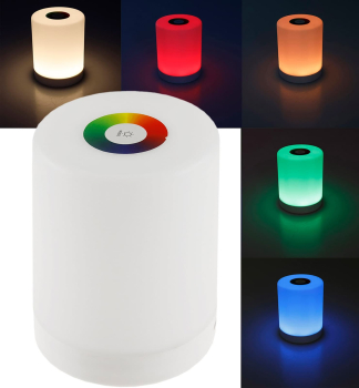 LED Akku-Tischleuchte mit Touch-Funktion H113mm, Warmweiß + RGB Magnethalter ChilITec 23111