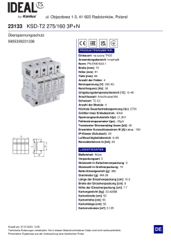 Preview: Überspannungsschutz KSD KSD-T2 275/160 3P+N Überspannungsschutzschalter Ideal 23133