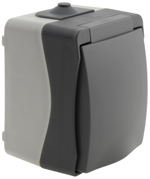 Preview: IP54 Feuchtraum Steckdose NUQUI Aufputz ChiliTec 23279