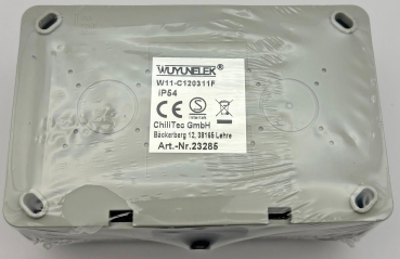 Preview: NUQUI Wechselschalter & Steckdose Feuchtraum IP54 Aufputz Horizontal ChiliTec 23285