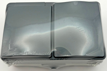 Preview: NUQUI Wechselschalter & Steckdose Feuchtraum IP54 Aufputz Horizontal ChiliTec 23285