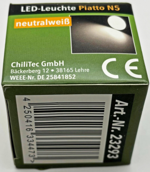 ChiliTec LED Einbauleuchte "Piatto N5" 38° 5W Modul 4200K 380Lm 23293