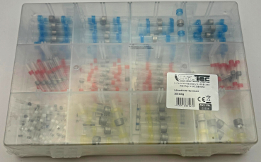 ChiliTec Lötverbinder Sortiment 200-teilig in Plastikbox mit transparentem Schrumpfschlauch 23334