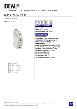 Lasttrennschalter KSF KSF02-63-1P 63A 1-polig Ideal 23341