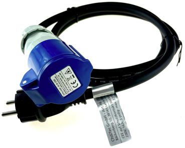 CEE auf Schutzkontakt-Stecker 1,5m 230V, Adapter für Camping, Wohnwagen 23362