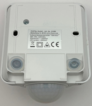 Aufputz Bewegungsmelder IP65 weiss 360° "CBM 65a" 10m Detektion 23389