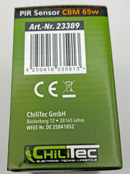 Aufputz Bewegungsmelder IP65 weiss 360° "CBM 65a" 10m Detektion 23389