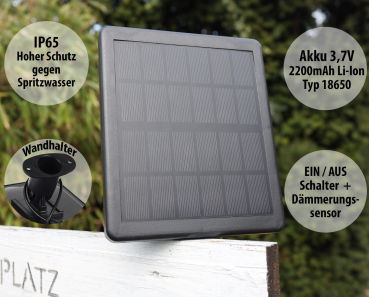 ChiliTec Gartenstrahler Set Solar mit 2 Spots Solarzelle Erdspieß 3000K IP65 23440