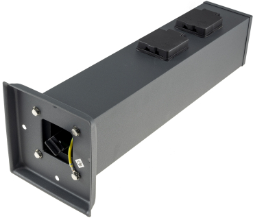 ChiliTec Steckdosensäule 4-fach Anthrazit IP44 Aussensteckdose 23445