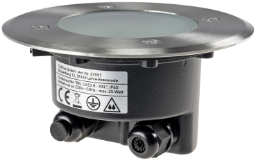 Preview: Bodeneinbauleuchte BEL GX53 XXL rund ØxT 14x7cm IP65 Bodenleuchte extrabreiter Rahmen 23551