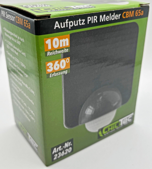 Aufputz Bewegungsmelder 360° "CBM 65a" ,max 10m Detektion, IP65 anthrazit 23620