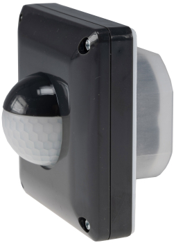Preview: PIR Bewegungsmelder 190° IP65 2/3-Draht Technik anthrazit Unterputz 23621
