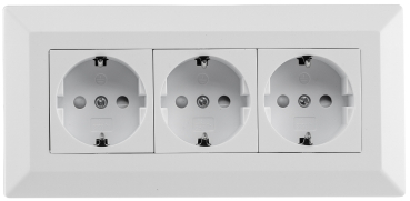Preview: 3-fach Steckdosenblock weiss matt Aufbau-Steckdosen 23631