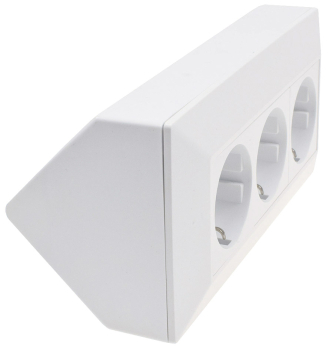 3-fach Steckdosenblock weiss matt Aufbau-Steckdosen 23631