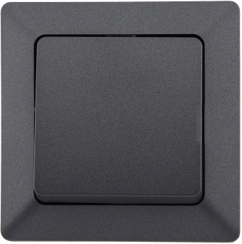 MILOS Wechselschalter Anthrazit Klemmanschluss, mit Rahmen 23746