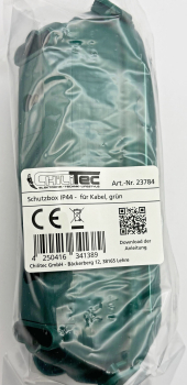 ChiliTec Kabelschutzbox mit Wandhalterung IP44 für Aussen LxØ 21x8cm Grün 23784