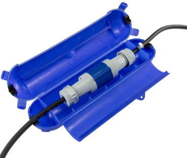 ChiliTec Kabelschutzbox für Aussen IP44 XL für CEE, LxØ 365x90mm, Blau 23785