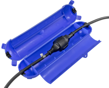 Preview: ChiliTec Kabelschutzbox für Aussen IP44 XL für CEE, LxØ 365x90mm, Blau 23785