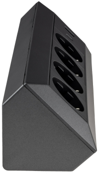 4-fach Steckdosenblock + 2x USB A+C 3,1A schwarz Aufbausteckdosen 23791