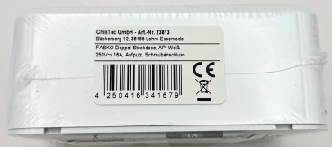 FASKO Doppel-Steckdose Weiß Aufputz Berührungsschutz ChiliTec 23813