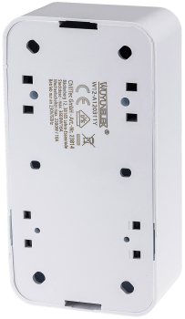 Preview: FASKO Kombi Steckdose + Wechselschalter Weiß Aufputz ChiliTec 23814