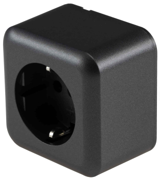 FASKO Steckdose Anthrazit Aufputz mit erhöhtem Einsteckschutz ChiliTec 23815