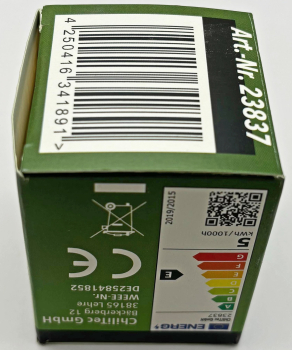 Preview: ChiliTec LED Strahler GU10 "Glas 5W" 3000K 38° 4,8W 484Lm warmweiss 23837