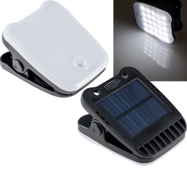 ChiliTec LED Solar Klemmleuchte "SWK 8020" PIR Bewegungsmelder IP44 23855