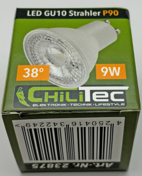 ChiliTec LED Strahler GU10 "P90" neutralweiß 896lm 9W 38° 4146K 23875