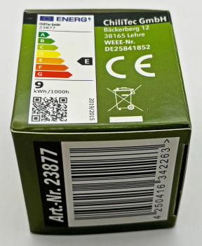 ChiliTec LED Strahler GU10 "W90" neutralweiß 906lm 9W 100° 4107K 23877