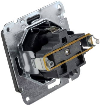 MILOS Steckdose mit Deckel IP44 Schutzkontakt UP Anthrazit inkl. Rahmen 23881