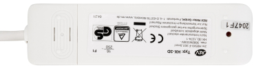 REV Steckdosenleiste mit Flachstecker 3-fach 3680W 2m Kabel weiß 23986