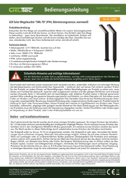 ChiliTec LED Solar Wegeleuchte "SWL-78" IP44 H63 Dämmerungssensor 3000K 23999