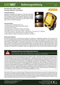 ChiliTec Mini LED Arbeitsleuchte "CT-MB5" 5W 400Lm Akku Baustrahler schwenkbar 24039