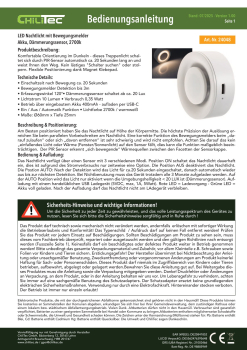 LED Nachtlicht mit Bewegungsmelder Akku Dämmerungssensor 2700K 24048