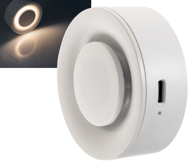 Preview: LED Nachtlicht mit Bewegungsmelder Akku Dämmerungssensor 2700K 24048