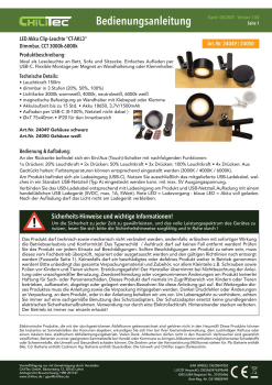 LED Akkuleuchte "CT-AKL3" CCT 3000/4000/6000K Klemmleuchte weiss 24050