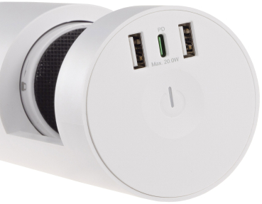 Schreibtischsteckdosen 3x Einbausteckdosen "CT-KS 3" USB A+C, 3m Kabel, Weiß 24052