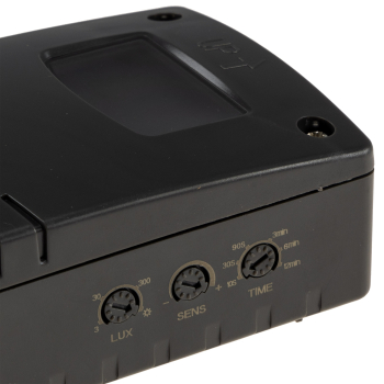 Preview: ChiliTec IP65 HF-Bewegungsmelder "CT-HFB 65" Aufputz 3-Draht 180° Schwarz 24056