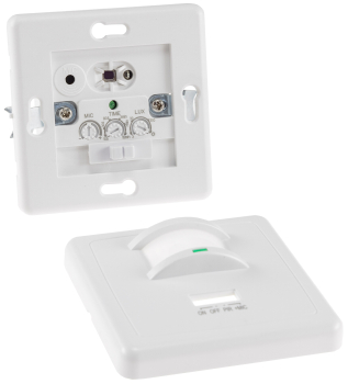 Bewegungsmelder 160° IP20 "CT-AB160" IR & Akkustiksensor 3-Draht weiß Unterputz 24058