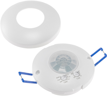 PIR Bewegungsmelder für Deckeneinbau + Aufputz 360°, LED geeignet, 8m Detektion, weiß, 24061
