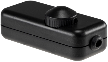 Schnurdimmer für LEDs, 3-150Watt 230V, Drehregler mit Ein & Aus, schwarz 24066