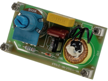 Schnurdimmer für LEDs, 3-150Watt 230V, Drehregler mit Ein & Aus, schwarz 24066