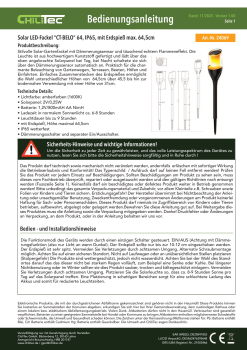 ChiliTec Solar LED-Fackel CT-BELO 64 IP65 1600K Erdspieß max.H64,5cm 24069