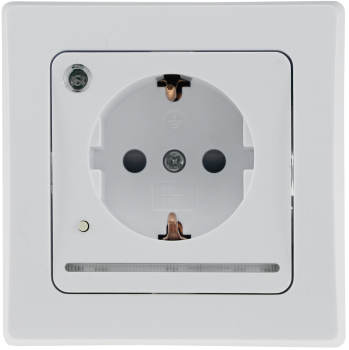 DELPHI Schutzkontakt-Steckdose mit LED weiß UP, Licht mit Sensor 24083