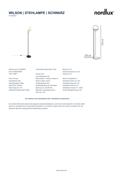 Nordlux Stehlampe Wilson schwarz G9 Glas Stehleuchte Fußschalter 2412594003