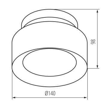 Kanlux LED Deckenleuchte SONOR 12W CCT 3000/4000/5700K Mattschwarz 24367