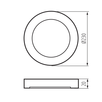 LED Wand-/Deckenleuchte Downlight ERGA 17W CCT-W 3000/4000/6500K weiss 24608
