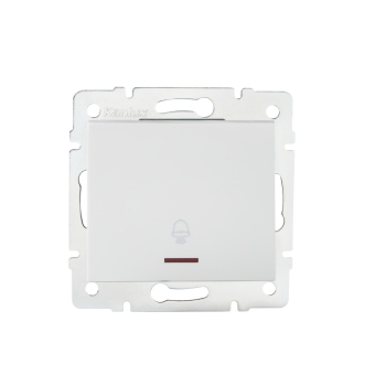 LOGI Klingeltaster mit LED ohne Rahmen Weiss Unterputz 25075
